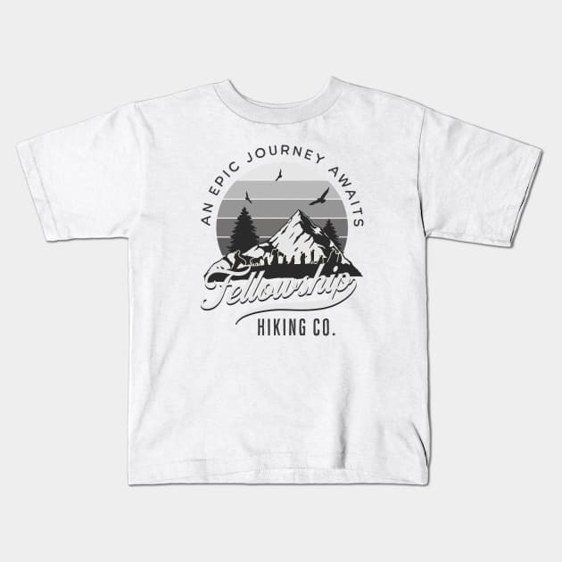 Fellowship Hiking Co - An Epic Journey Awaits - White - Fantasy Kids T-Shirt by Fenay-Designs